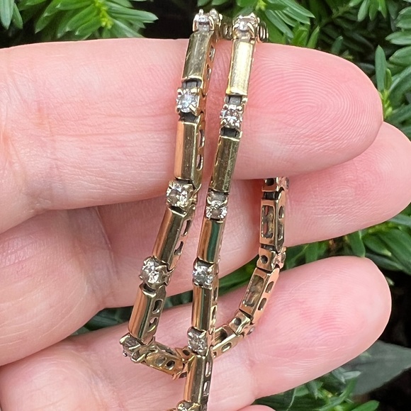 Jewelry 14k Yellow Gold Diamond Tennis Bracelet Round Cut Diamonds